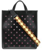 Coccinelle Laser Cut Shopper Tote - Black