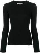 Sportmax Long-sleeve Fitted Sweater - Black