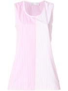 Victoria Victoria Beckham Contrast Stripe Panelled Vest - Pink &