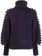 Temperley London Chrissie Bobble Detail Sweater - Purple