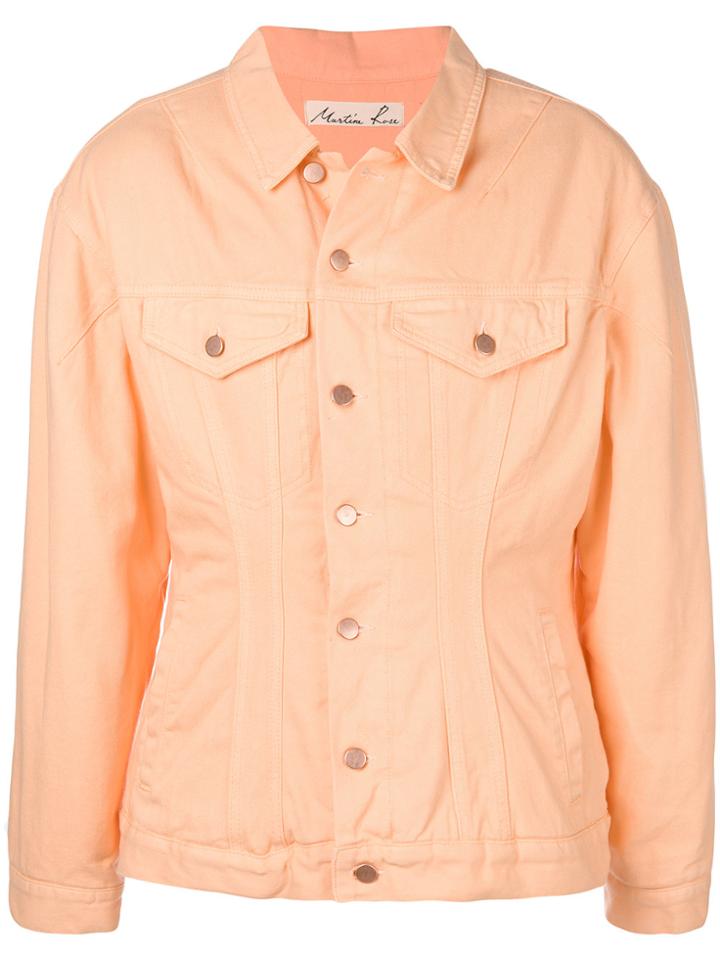 Martine Rose Quilted Denim Jacket - Yellow & Orange