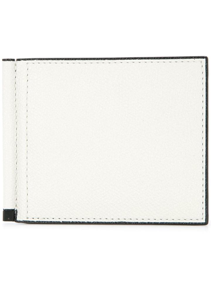 Valextra Simple Grip Billfold Wallet - White