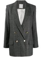 Sandro Paris Double-breasted Blazer - Grey