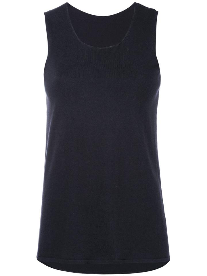 Classic Tank Top - Women - Cotton - L, Blue, Cotton, Le Tricot Perugia