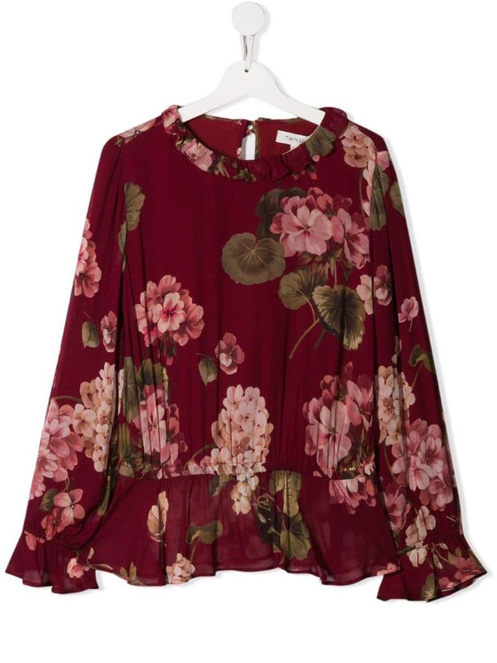 Twin-set Teen Floral Print Blouse - Red