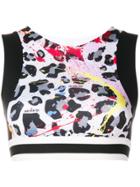 No Ka' Oi Cropped Paint Splatter Top - Black