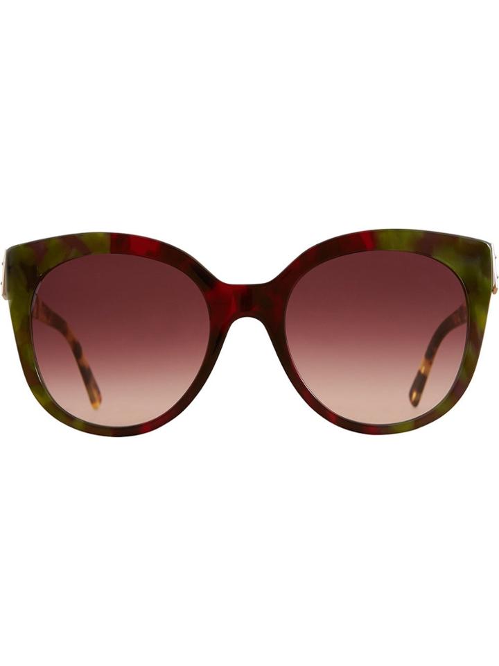 Burberry Eyewear Buckle Detail Cat-eye Frame Sunglasses - Red