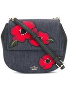 Kate Spade Floral Saddle Crossbody Bag - Blue
