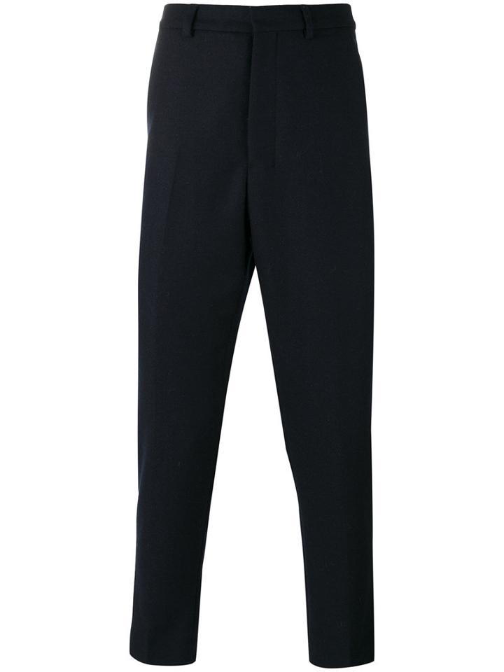 Ami Alexandre Mattiussi - Carrot Fit Trousers - Men - Wool - 44, Blue, Wool