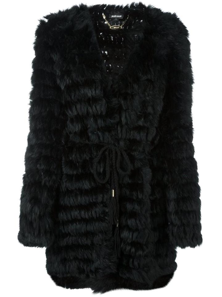 Just Cavalli V-neck Mid-length Coat