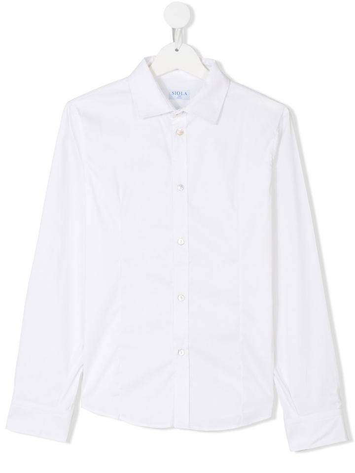 Siola Teen Classic Long Sleeve Shirt - White