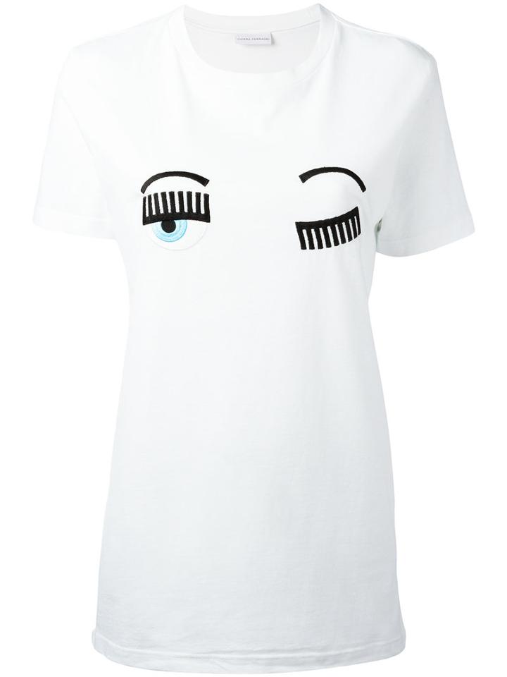 Chiara Ferragni Flirting Long T-shirt, Women's, Size: Xs, White, Cotton