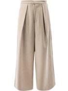 Edward Crutchley Wide Leg Cropped Pants - Brown