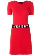 Versus Logo Waist Dress - Red