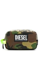 Diesel Camouflage-print Zipped Pouch - Green