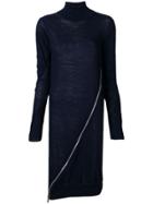 Sacai Zip-detail Sweater Dress - Blue