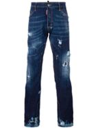 Dsquared2 Ski Distressed Flared Jeans - Blue