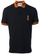 Moschino Tiger Print Polo Shirt, Men's, Size: Small, Black, Cotton