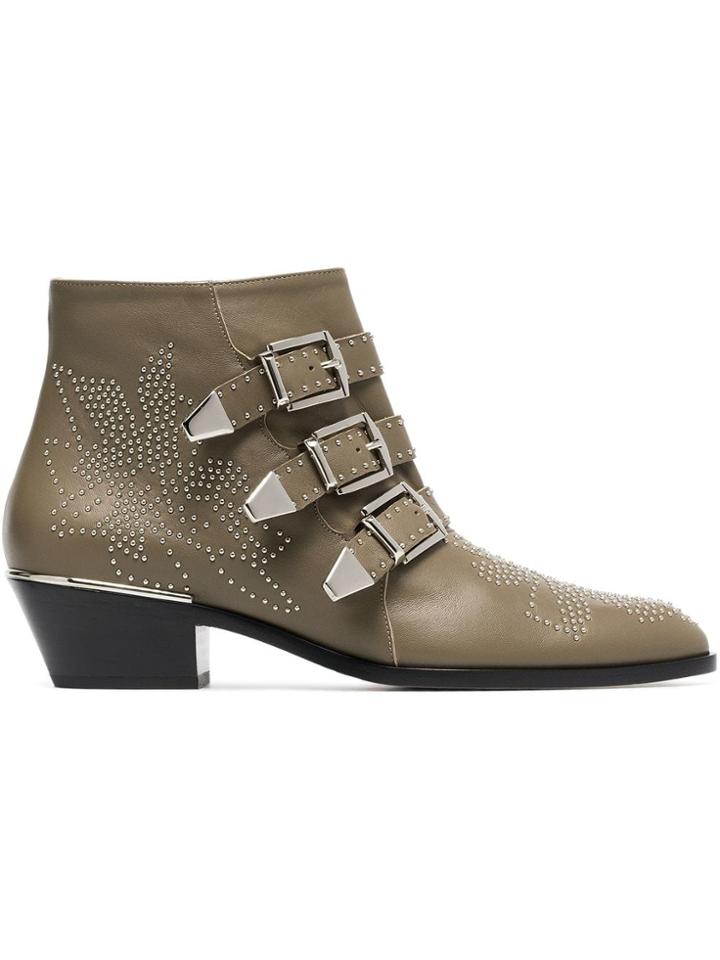 Chloé Susanna 30 Studded Ankle Boots - Brown