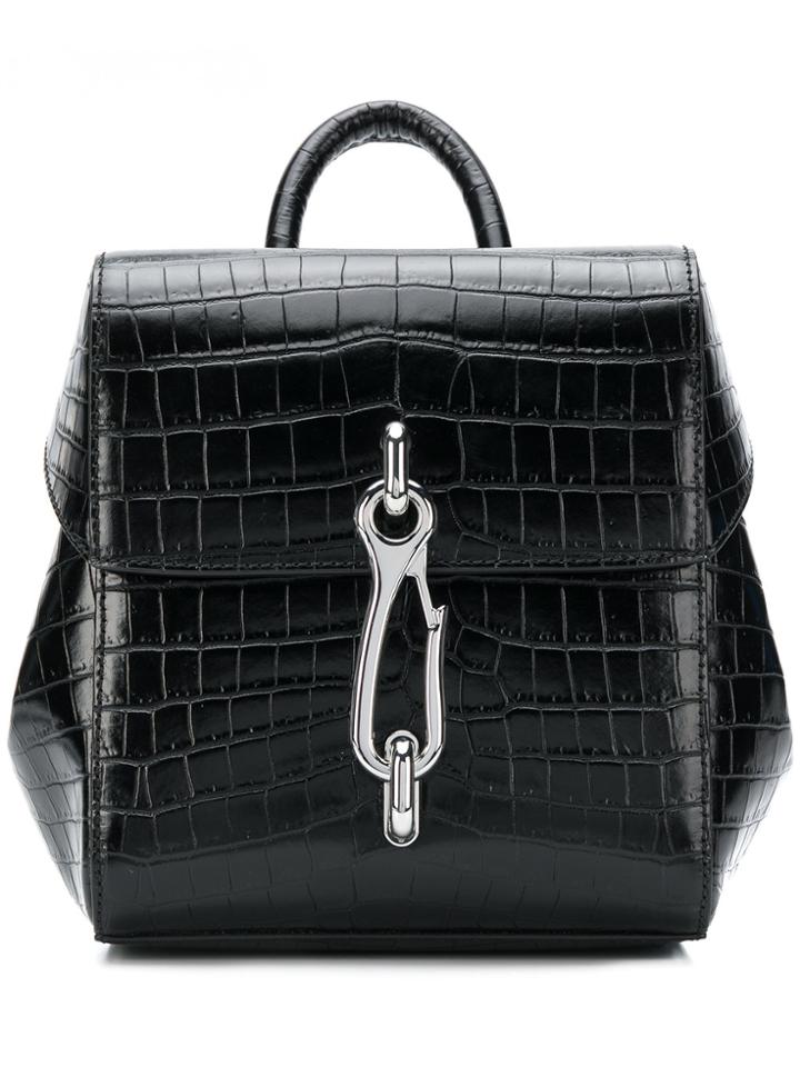 Alexander Wang Hook Embossed Backpack - Black