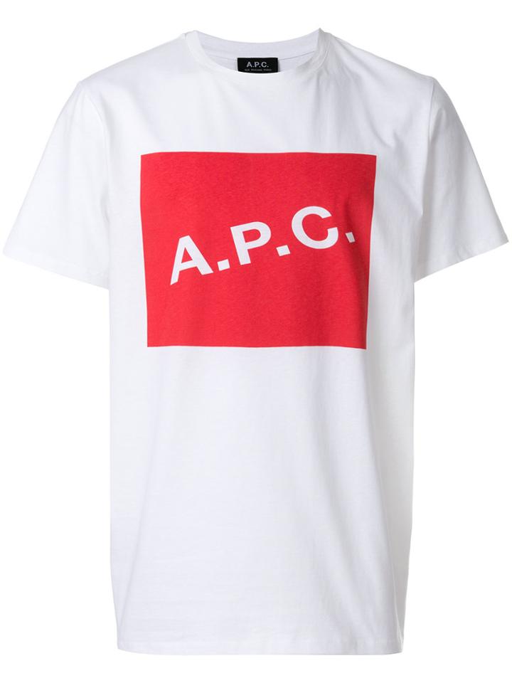 A.p.c. Logo Print T-shirt - White