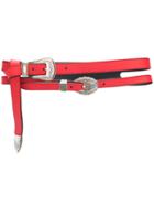 Kate Cate Double Western Belt - Red