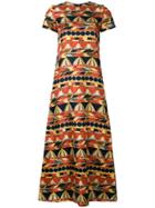 La Doublej Long Printed Dress - Yellow & Orange