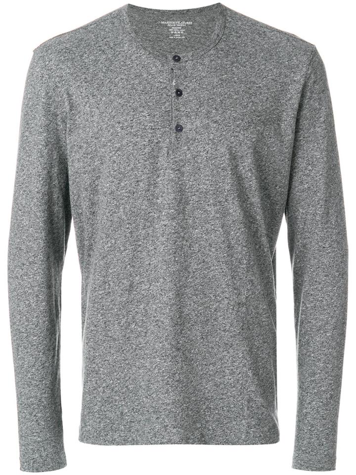 Majestic Filatures Front Button Jumper - Grey