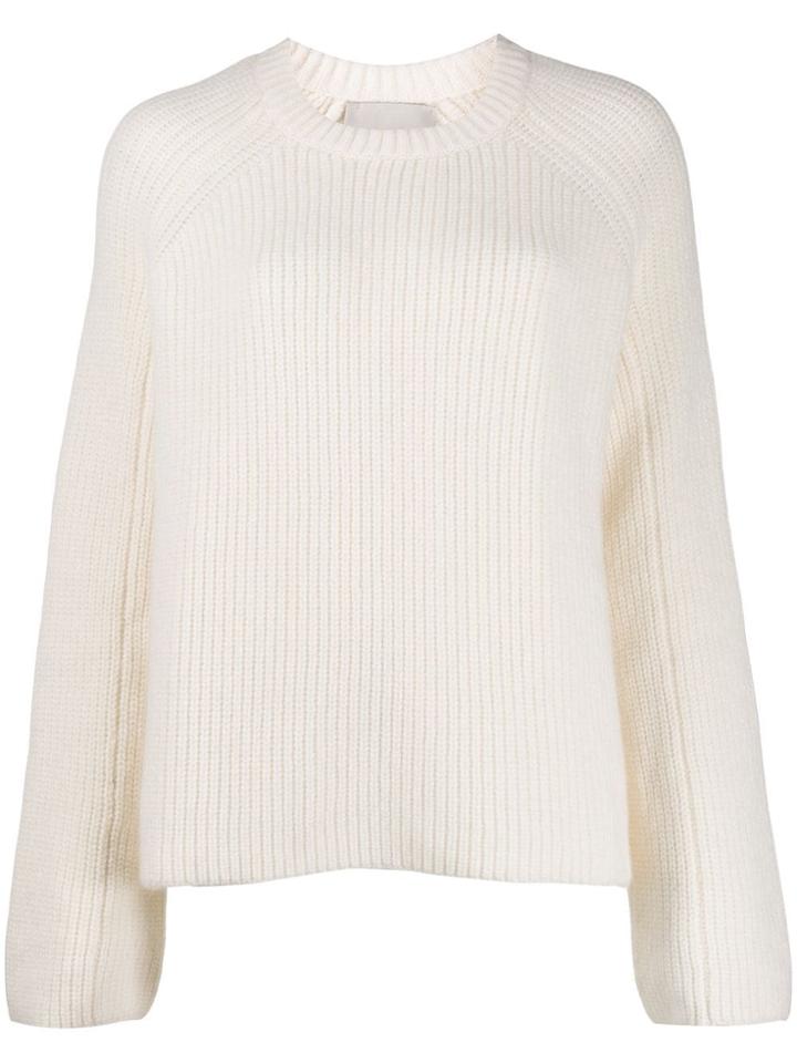 Laneus Cable Knit Jumper - White