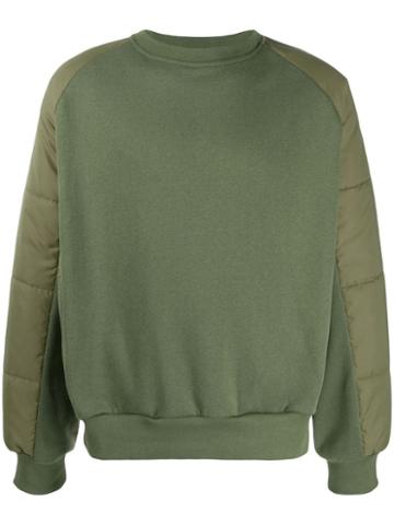 David Catalan Panelled Sweatshirt - Green