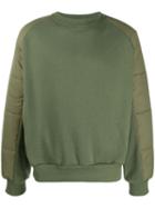 David Catalan Panelled Sweatshirt - Green