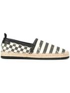 Marc Jacobs Stripe And Check Espadrilles - Nude & Neutrals