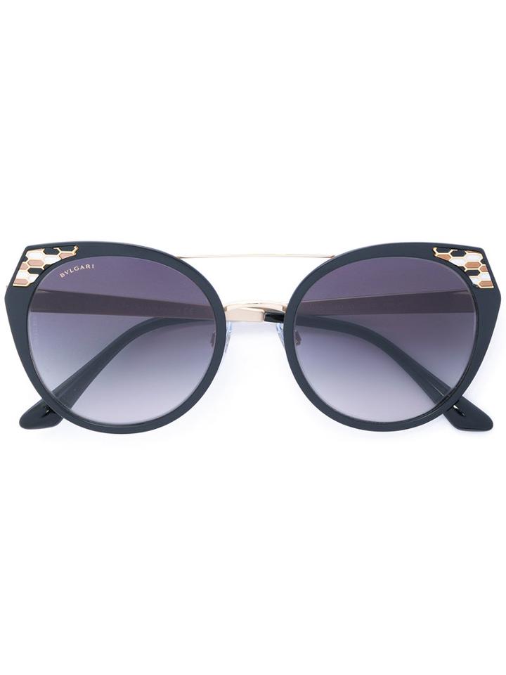 Bulgari - 'serpenteyes' Sunglasses - Women - Acetate/metal - 53, Black, Acetate/metal