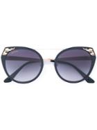 Bulgari - 'serpenteyes' Sunglasses - Women - Acetate/metal - 53, Black, Acetate/metal