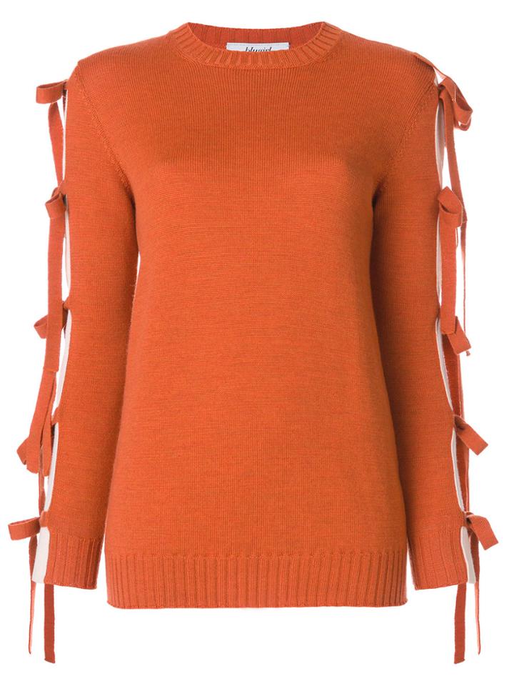 Blugirl Maglia Tie Sleeve Sweater - Yellow & Orange