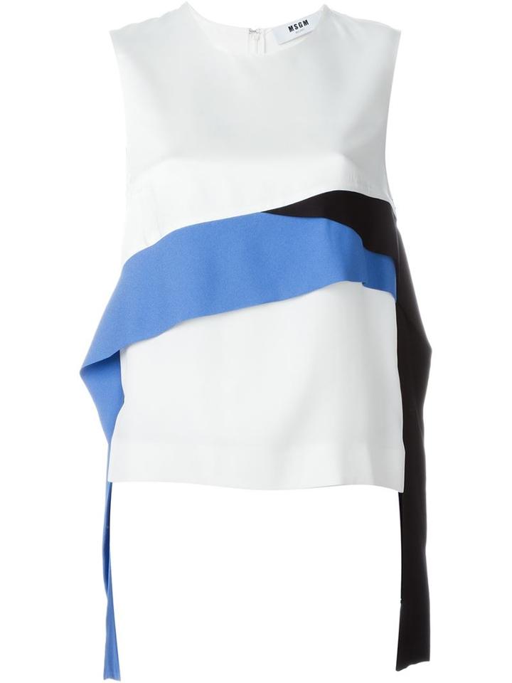 Msgm Stripe Detail Tank Top