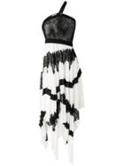 Givenchy Long Pleated Asymmetric Dress - Black