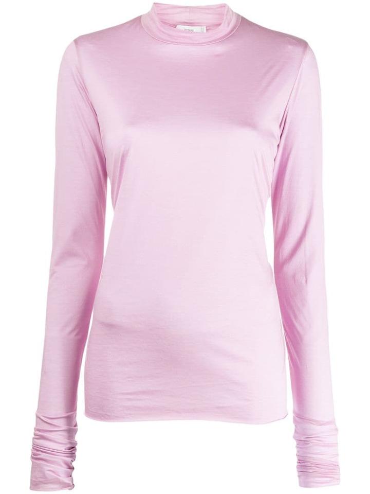 Closed Turtleneck Top - Pink
