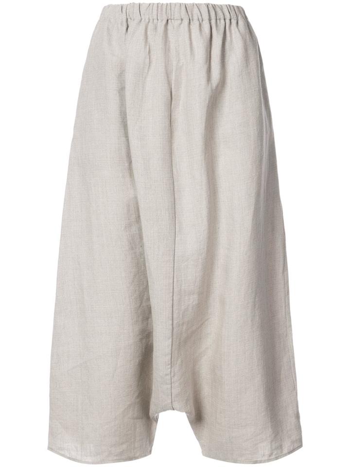 The Celect Drop Crotch Cropped Pants - Nude & Neutrals