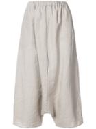 The Celect Drop Crotch Cropped Pants - Nude & Neutrals