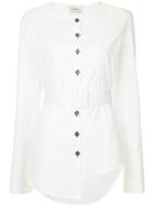 Monographie Trench Long Sleeve Shirt - White