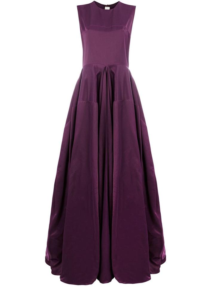 Maison Rabih Kayrouz Draped Flared Gown - Purple
