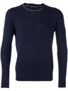 Michael Kors Crew Neck Sweater, Men's, Size: Medium, Blue, Silk/cotton