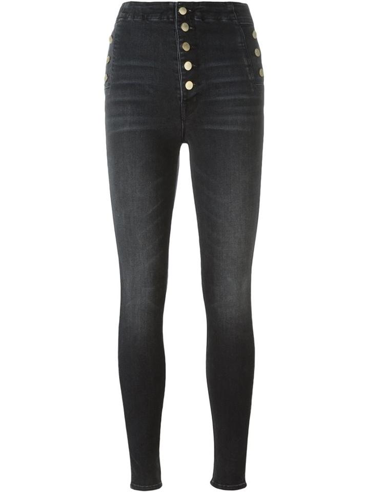 J Brand Buttoned Skinny Jeans, Women's, Size: 26, Blue, Cotton