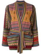 Etro Multi-pattern Belted Cardigan - Yellow