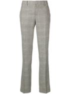 Pt01 Checked Tailored Trousers - White