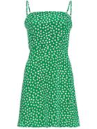 Hvn Nora Floral Print Mini Dress - Green