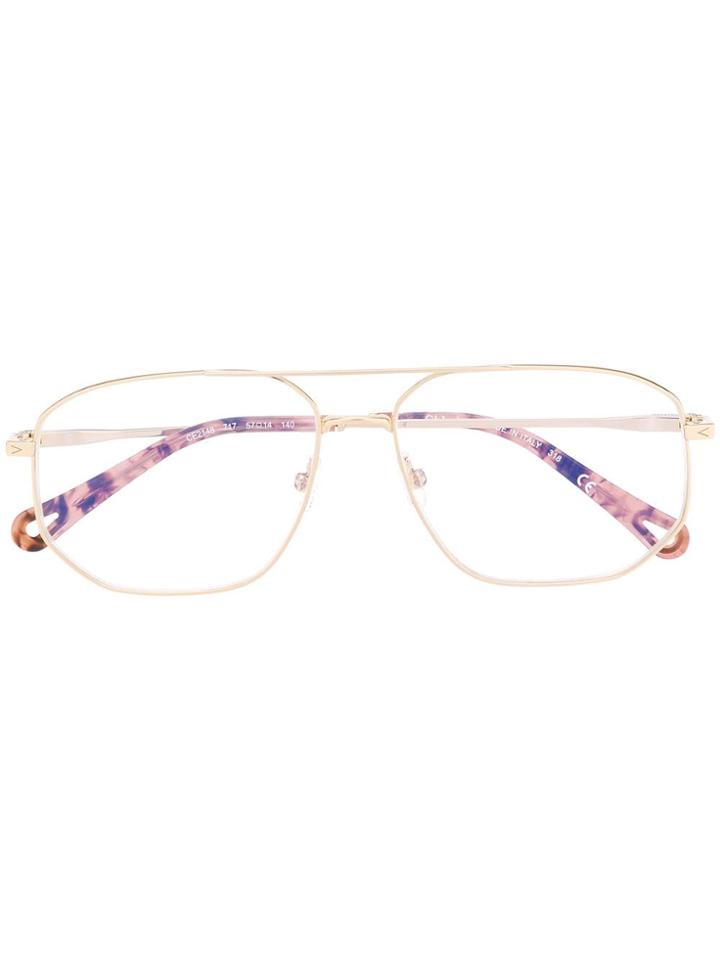 Chloé Eyewear Double Nose-bridge Glasses - Brown