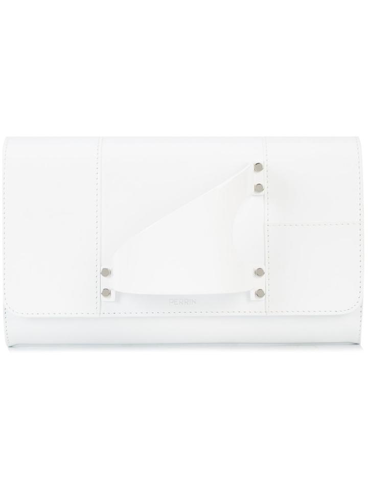 Perrin Paris L'eiffel Clutch - White