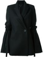Ellery Ruched And Flared Sleeve Single Breasted Blazer